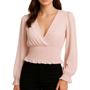 Artizia Wilfred Wistful Pale Pink Pastel Blouse Sz Medium